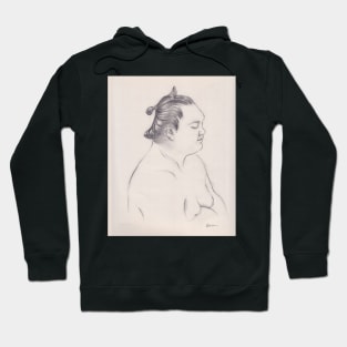 Calm Before the Storm - Pencil drawing of legendary sumo wrestler Hakuho Hoodie